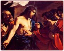 Jesus shows Thomas His wounds